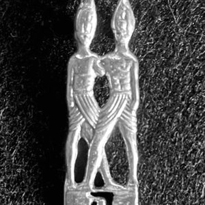 Gemini, The Twins, A sterling Silver Zodiac Sign Charm in Sterling Silver